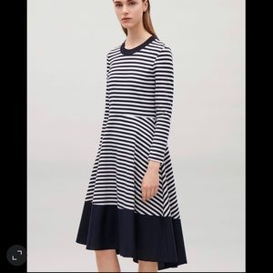 COS - cotton striped dress - XS